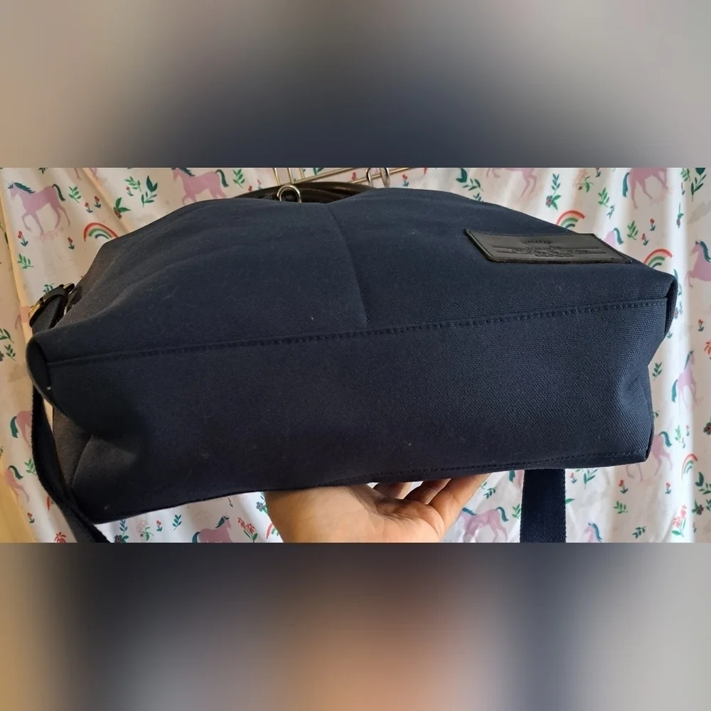 NWOT Made In Eden Navy Blue Cotton Quiet Luxury Crossbody Purse Tote Bag